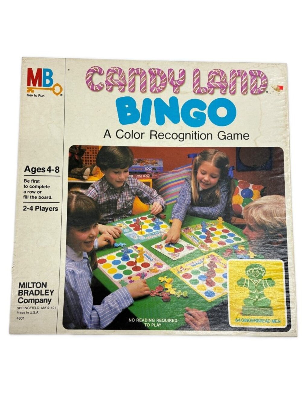 Vintage 1984 Candy Land Bingo A Color Recognition Game Milton Bradley Ages 4-8